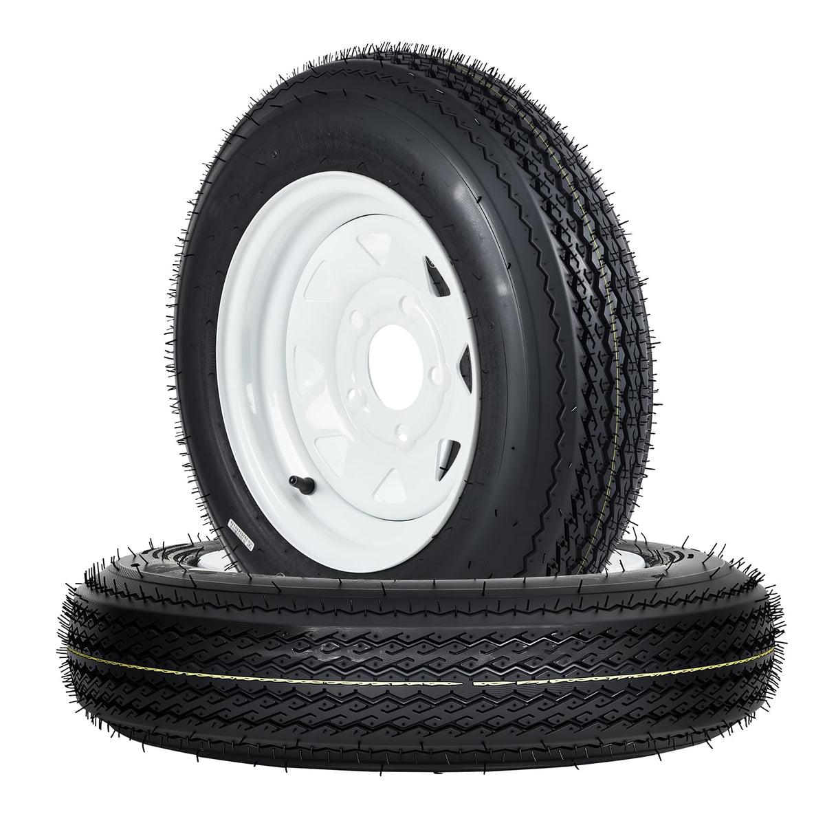 12 Trailer Tire and Wheel Assembly 5 Lug Set of 2 X9118