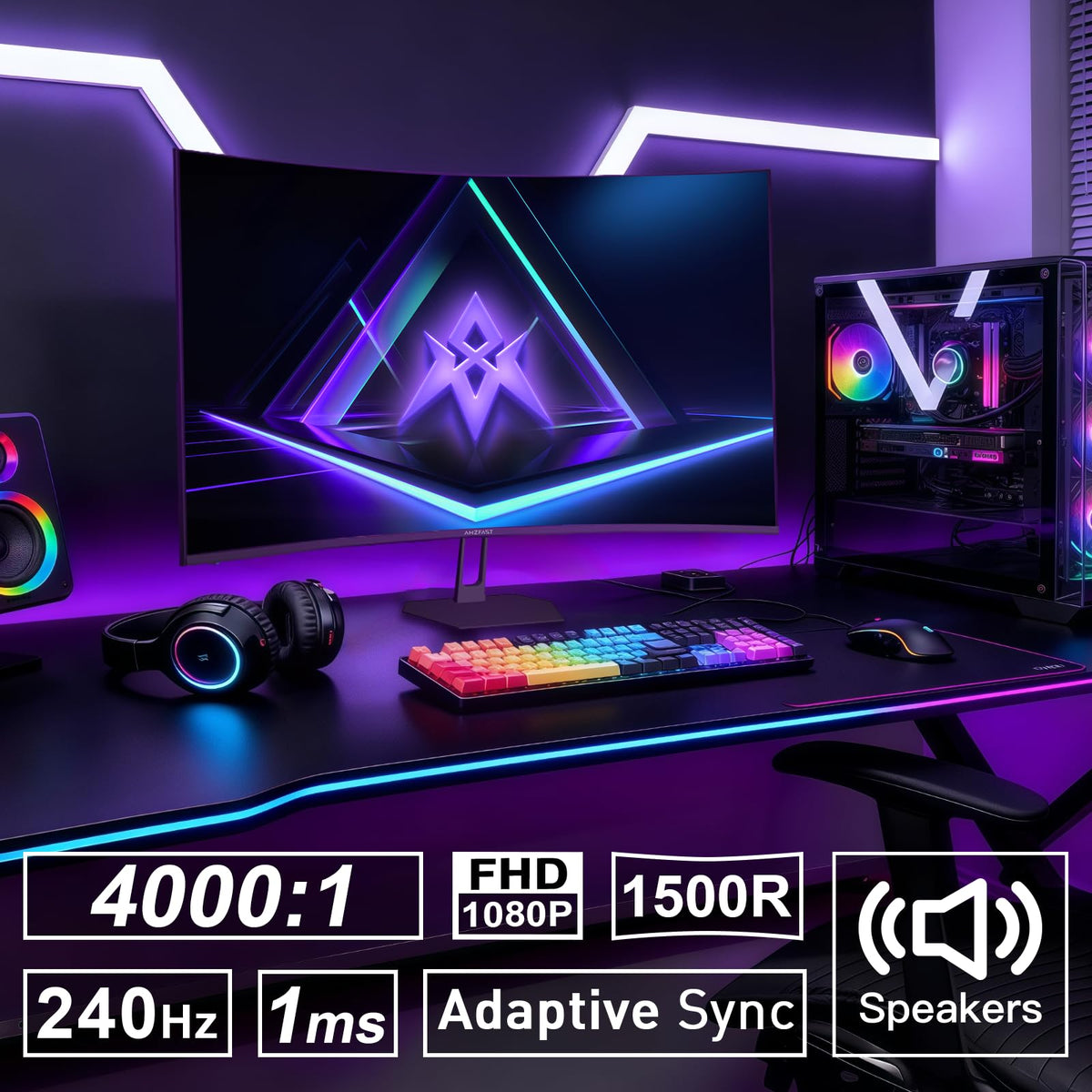 27 inch 240Hz Curved FHD 1080p Gaming Monitor J162