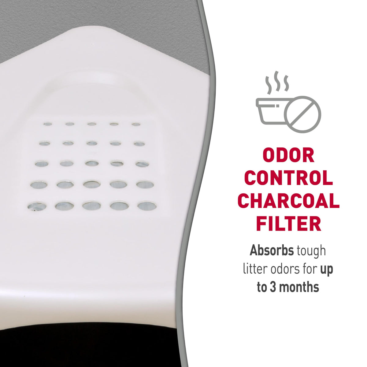 Hooded Corner Cat Litter Box with Charcoal Filter Q110361