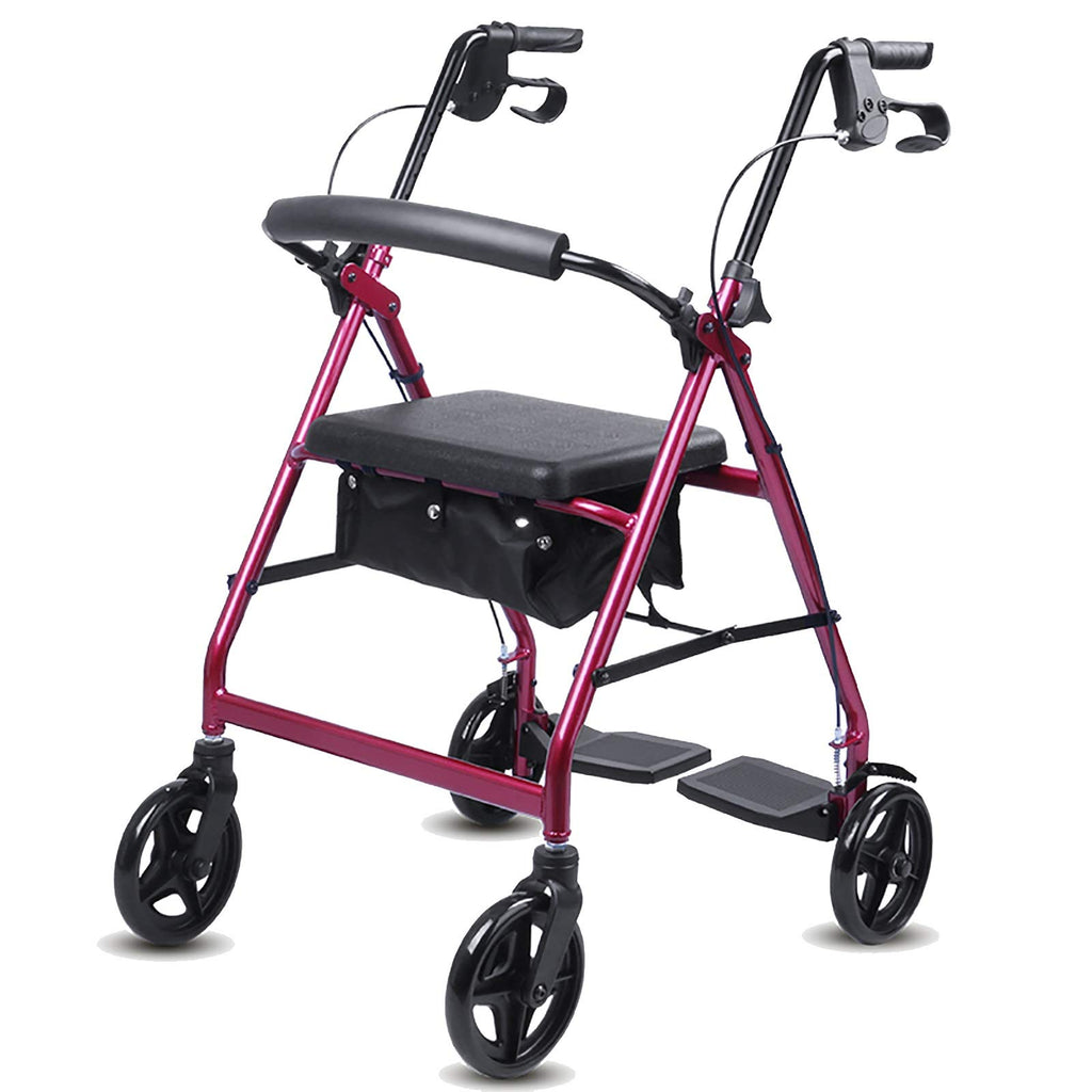 Blue Rolling Walker with Seat Basket Brakes Z486148