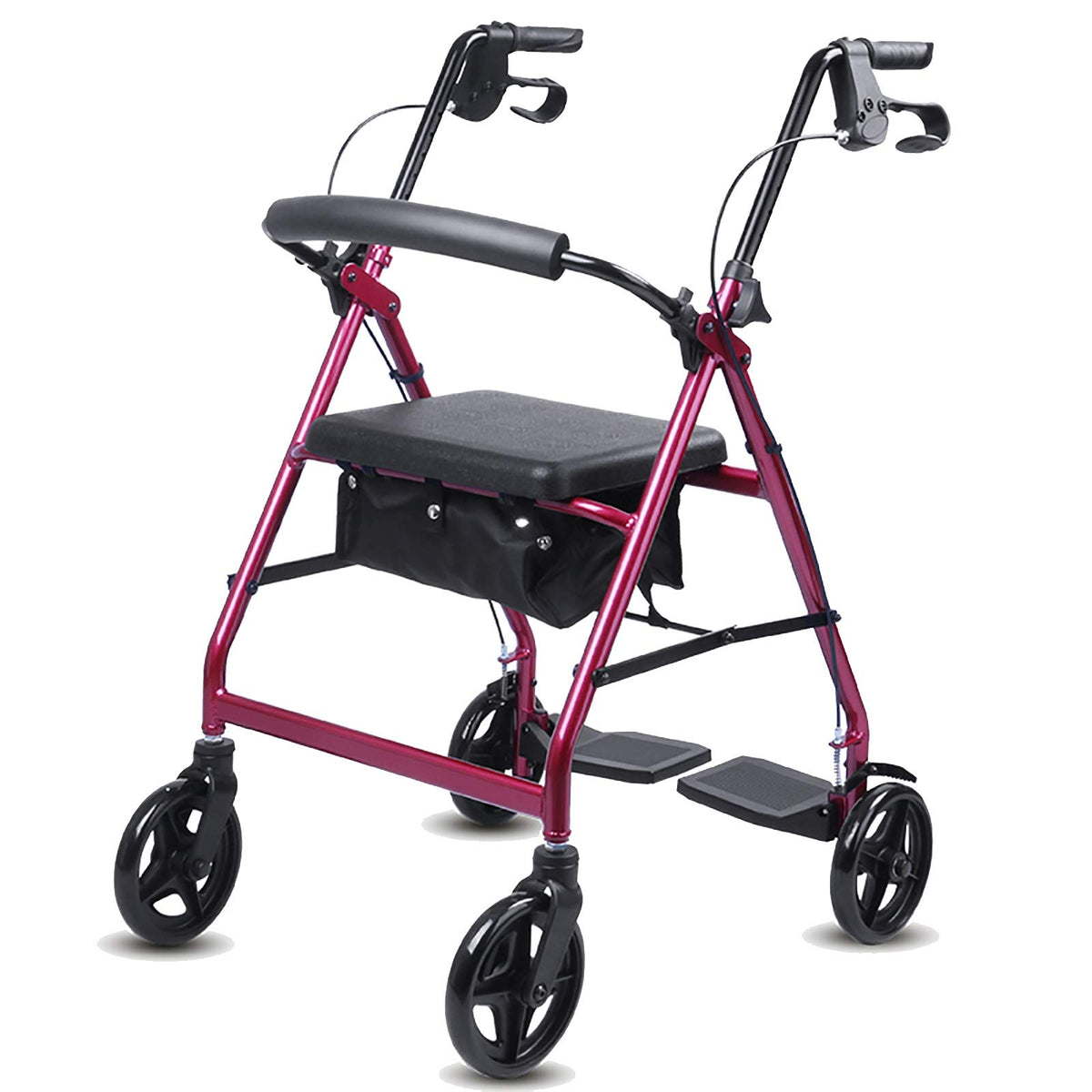 Blue Rolling Walker with Seat Basket Brakes Z486148