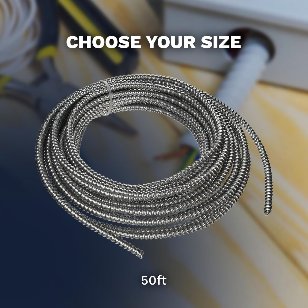 10/3 Metal Clad Aluminum Armor Cable 100 Ft T57354