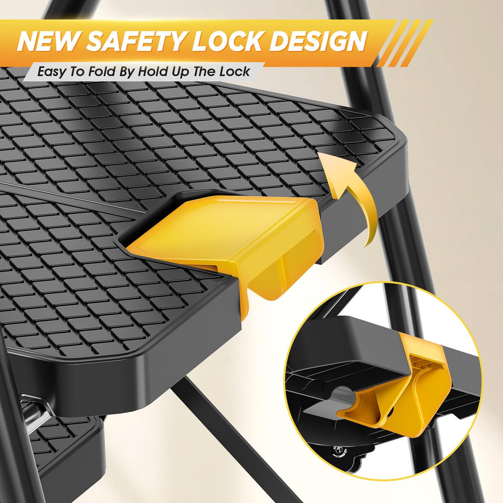 Steel Step Ladder with Handrail P640