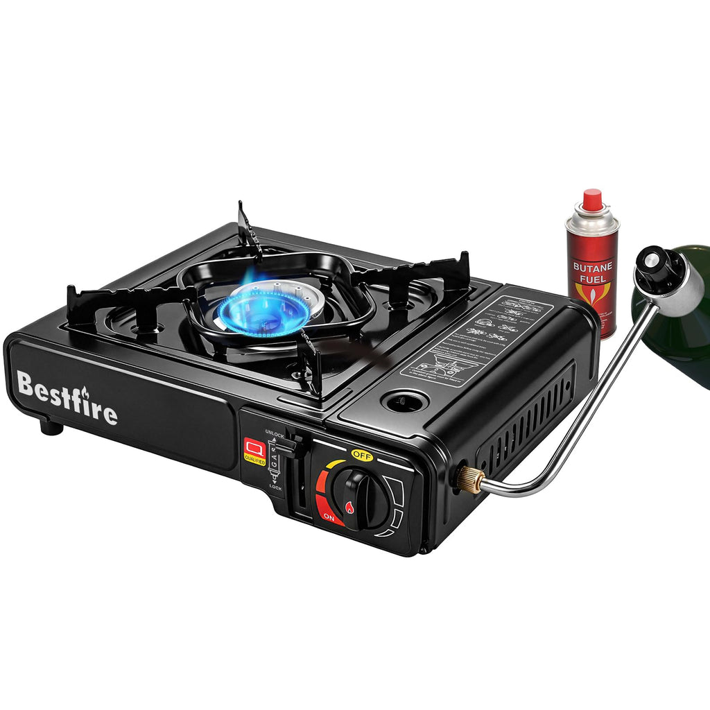 Portable Dual Fuel Single Burner Camping Stove Q14538