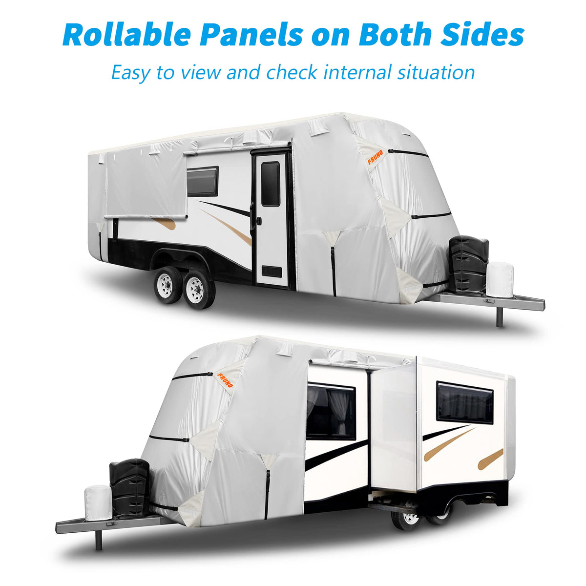 Oxford Fabric Waterproof Rip-Resistant Anti-UV Travel Trailer Cover 30'-33' W1178