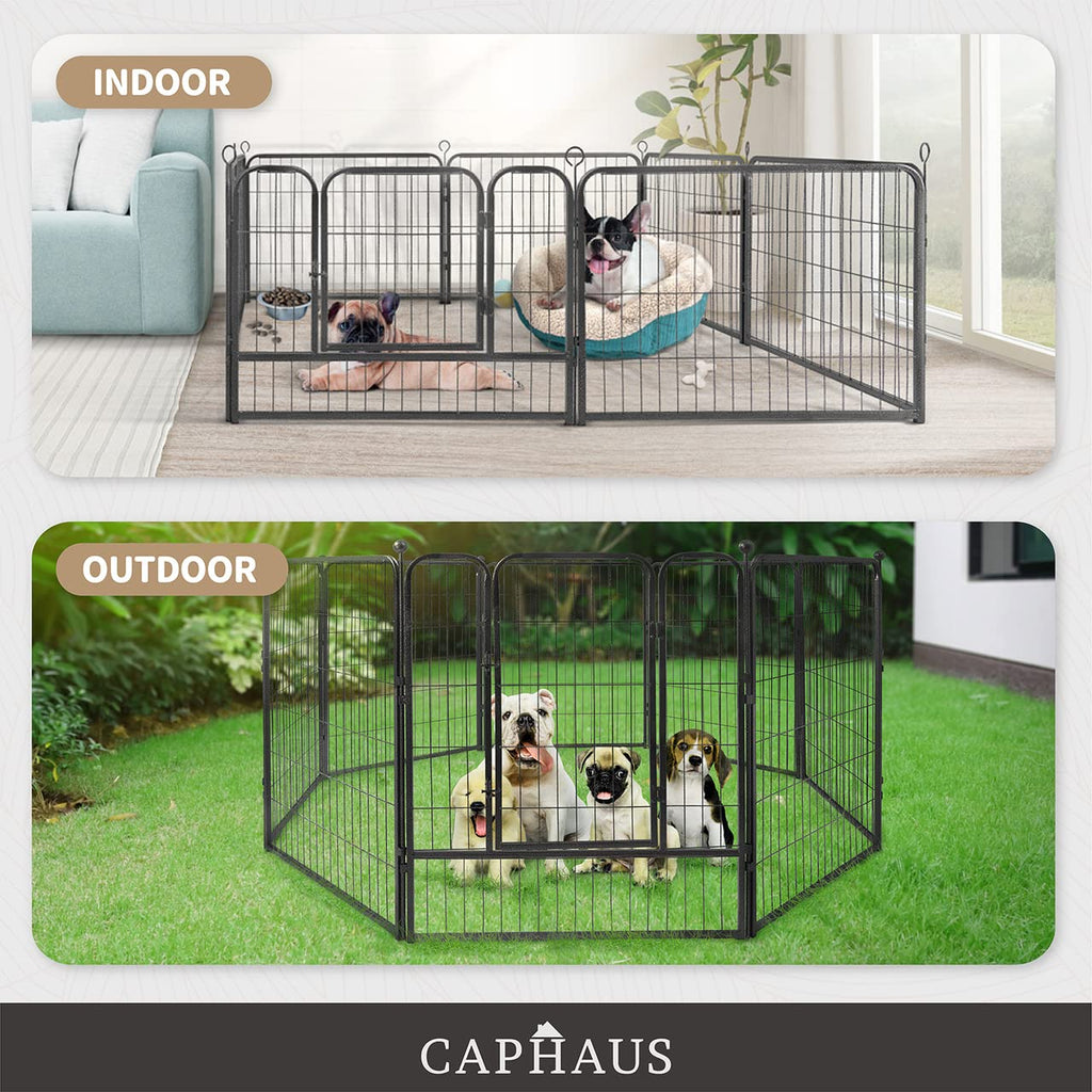 32 Inch Metal Foldable Pet Playpen with Door A80678