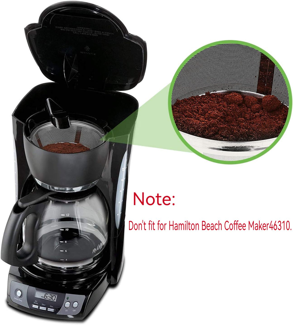 Stainless Steel Reusable Coffee Filters 8 12 Cup Pack of 2 V3335