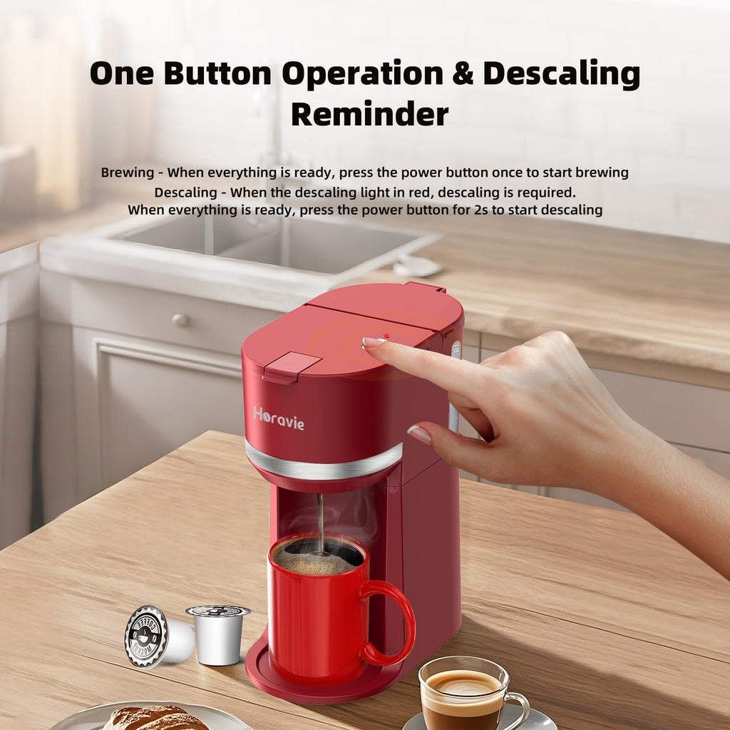 Single Serve Coffee Maker for K Cup and Grounds D49750