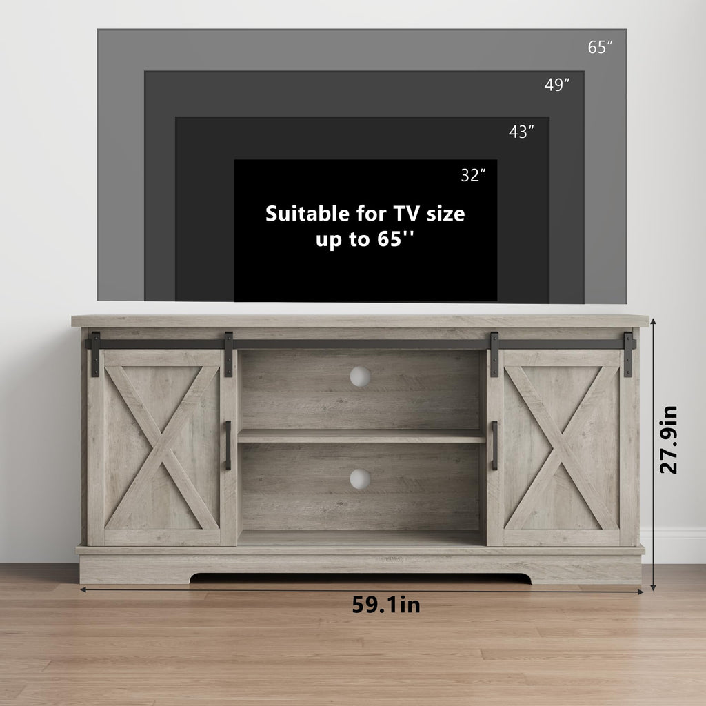 Farmhouse TV Stand and Entertainment Center C282849