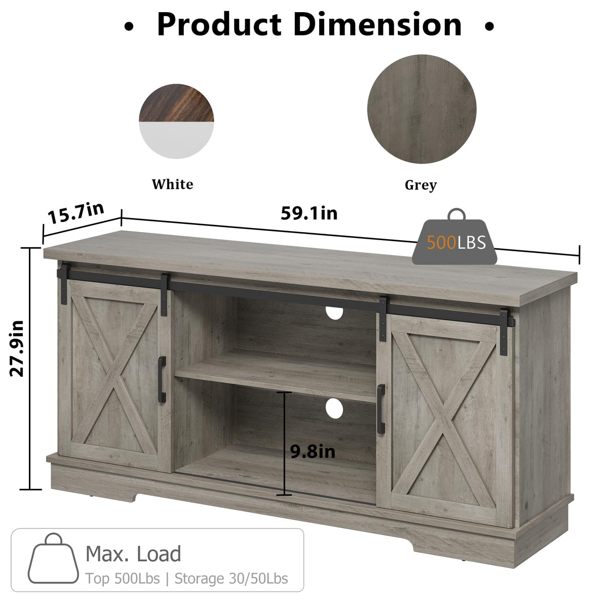 Farmhouse TV Stand and Entertainment Center C282849