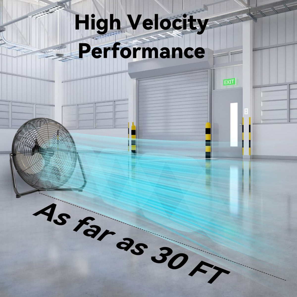 20 Inch 3 Speed 360-Degree Tilt High Velocity Floor Fan I9423