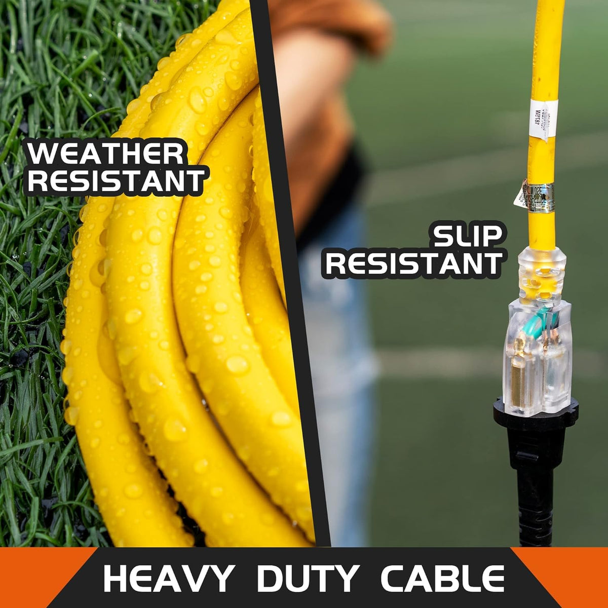 Yellow 12 Ft 12 Gauge Outdoor Extension Cord N347486