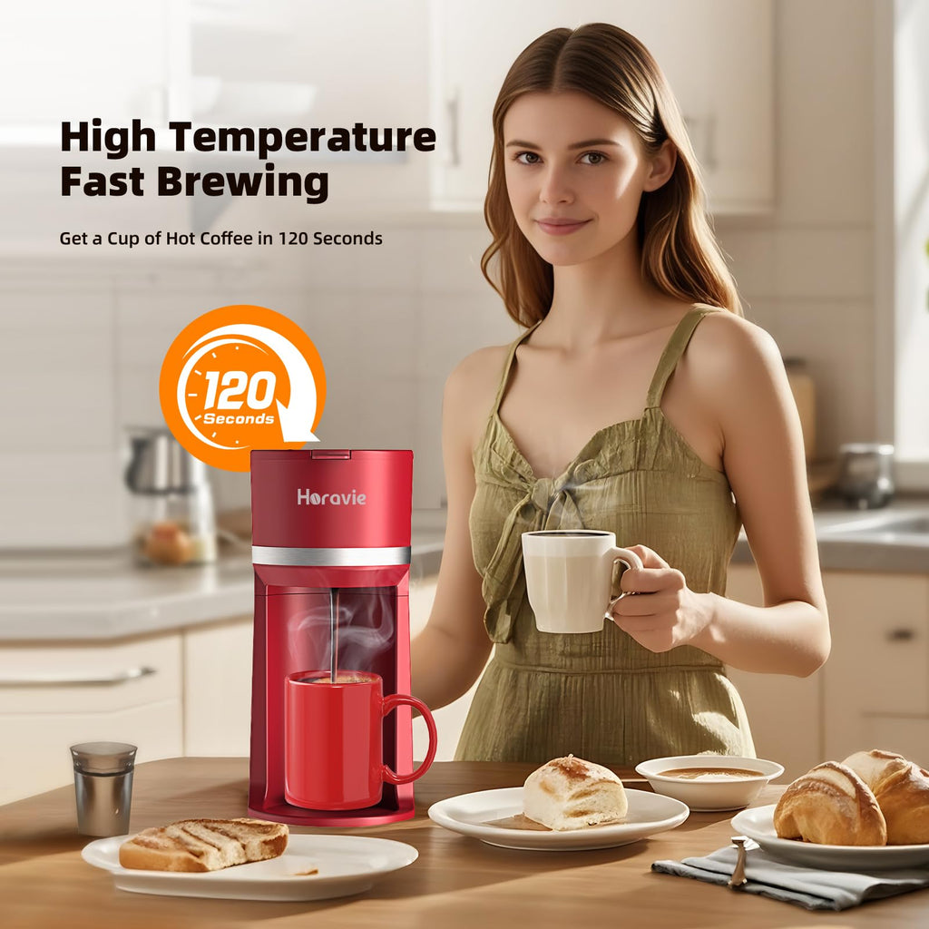 Single Serve Coffee Maker for K Cup and Grounds D49750