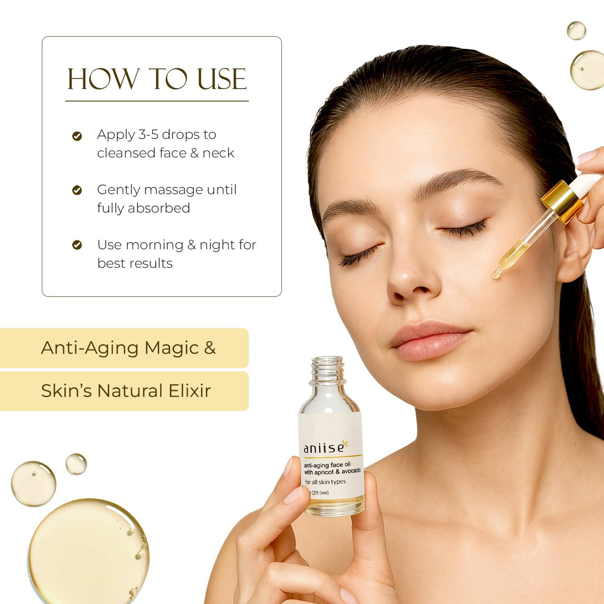 Moisturizing Face Oil with Apricot and Avocado 1 oz N4854