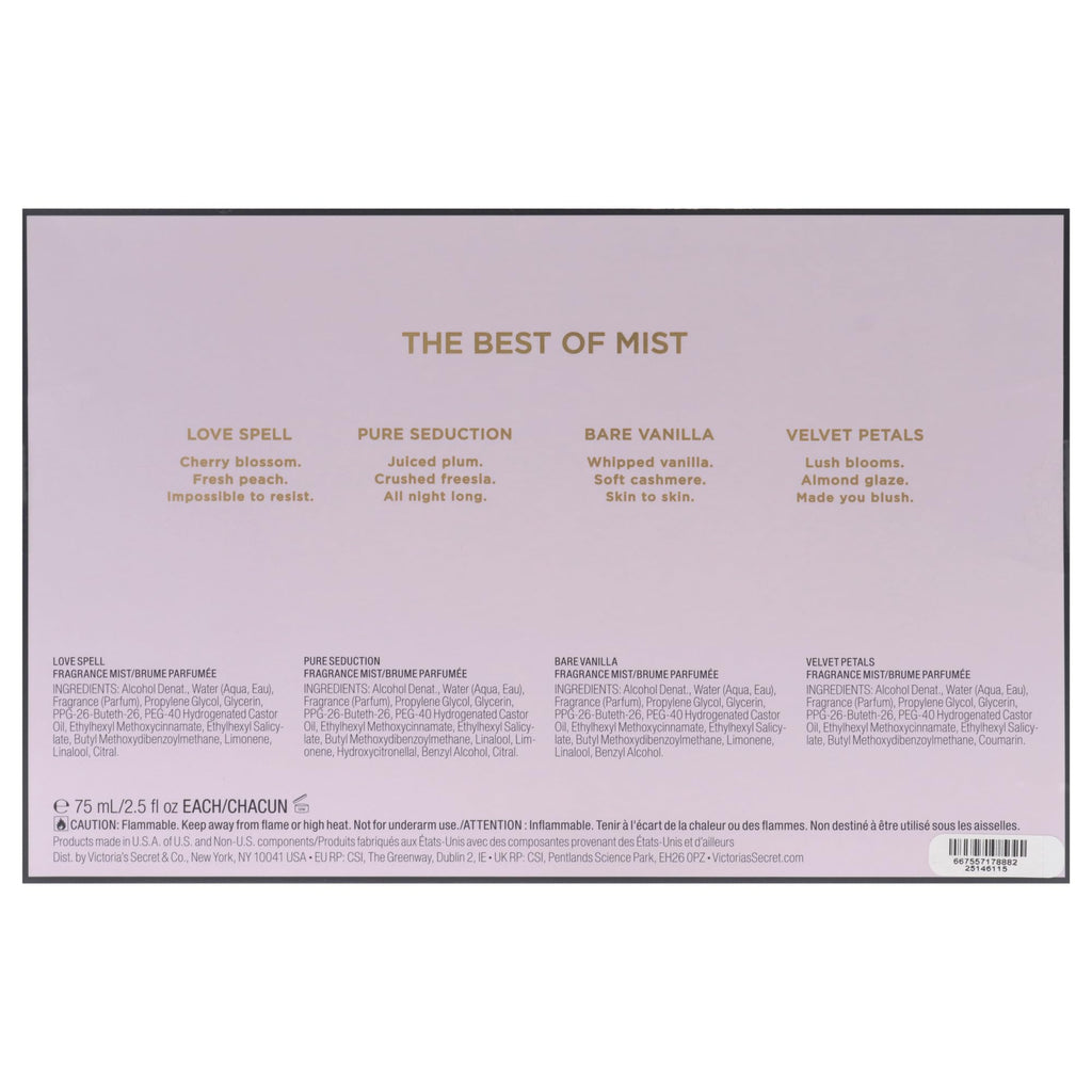4 Pc Fragrance Mist Set K537