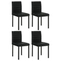 Black Faux Leather Dining Side Chair Set of 4 S32781