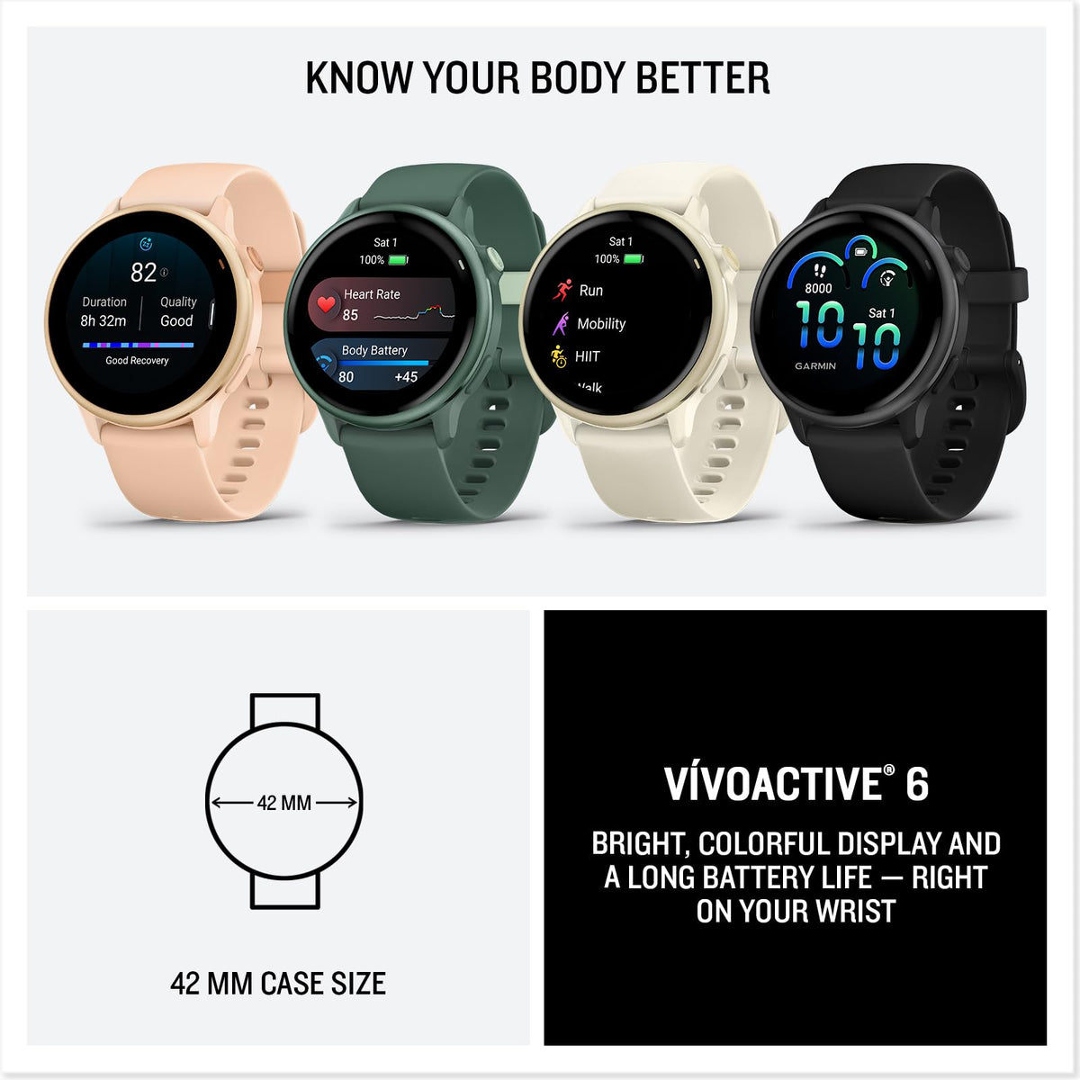 Health & Fitness GPS Smartwatch 42mm Slate Y92630