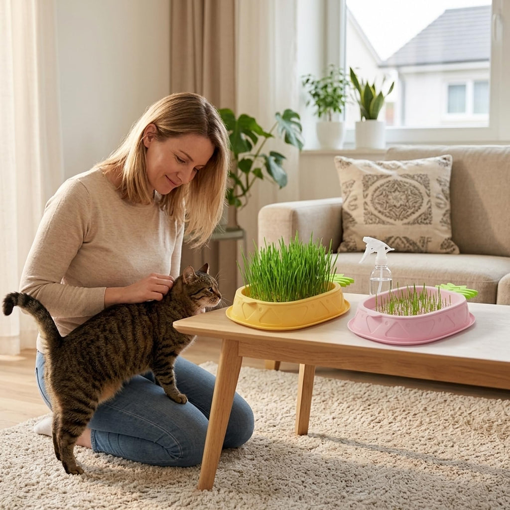 2 Pack Hydroponic Cat Grass Planter F9397
