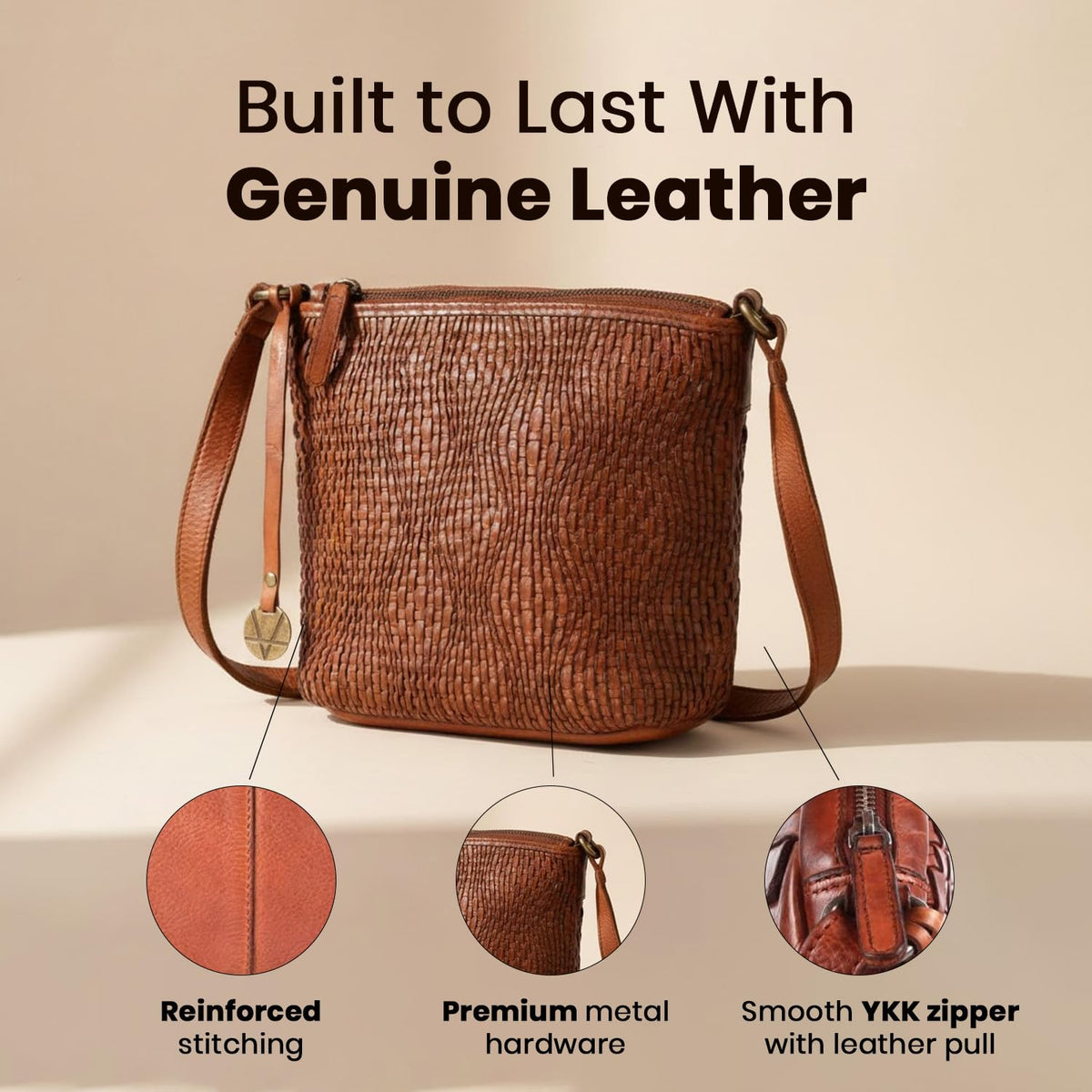 Genuine Leather Crossbody Sling Bag T465