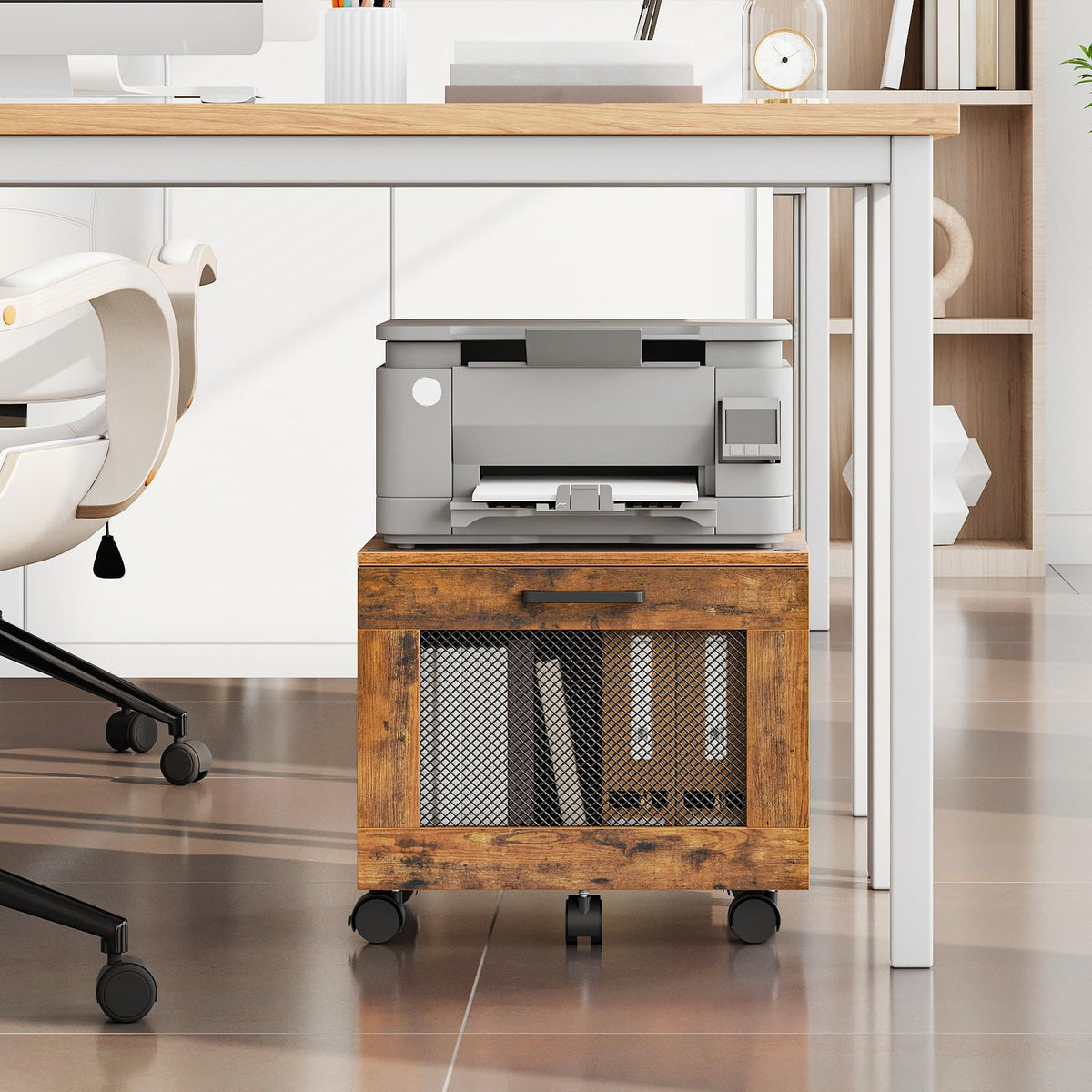 Rolling File Cabinet with Drawer A256