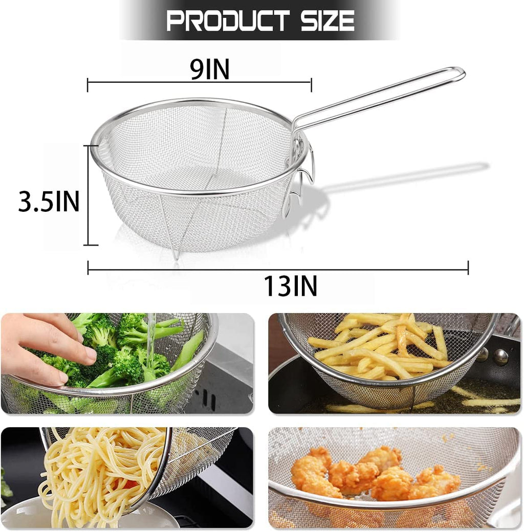 Stainless Steel Deep Fry Basket with Detachable Handle M539153