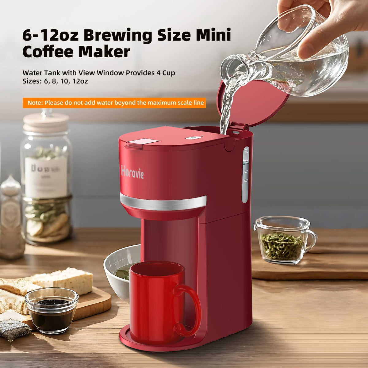 Single Serve Coffee Maker for K Cup and Grounds D49750