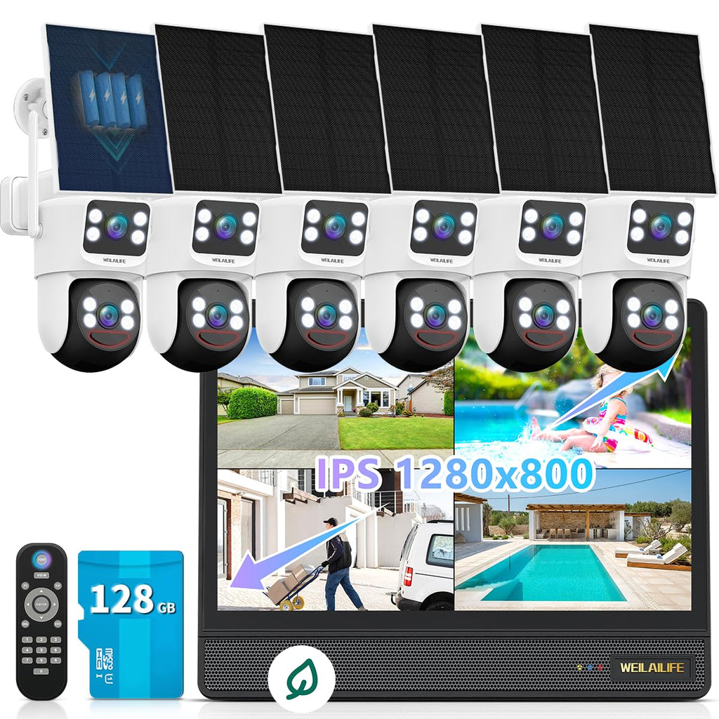 Wireless Security Camera System with 10" HD Monitor H5736