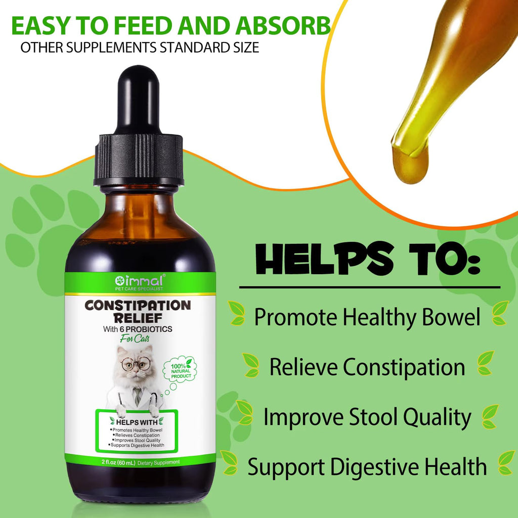 2 oz Probiotic Cat Laxative Stool Softener I661
