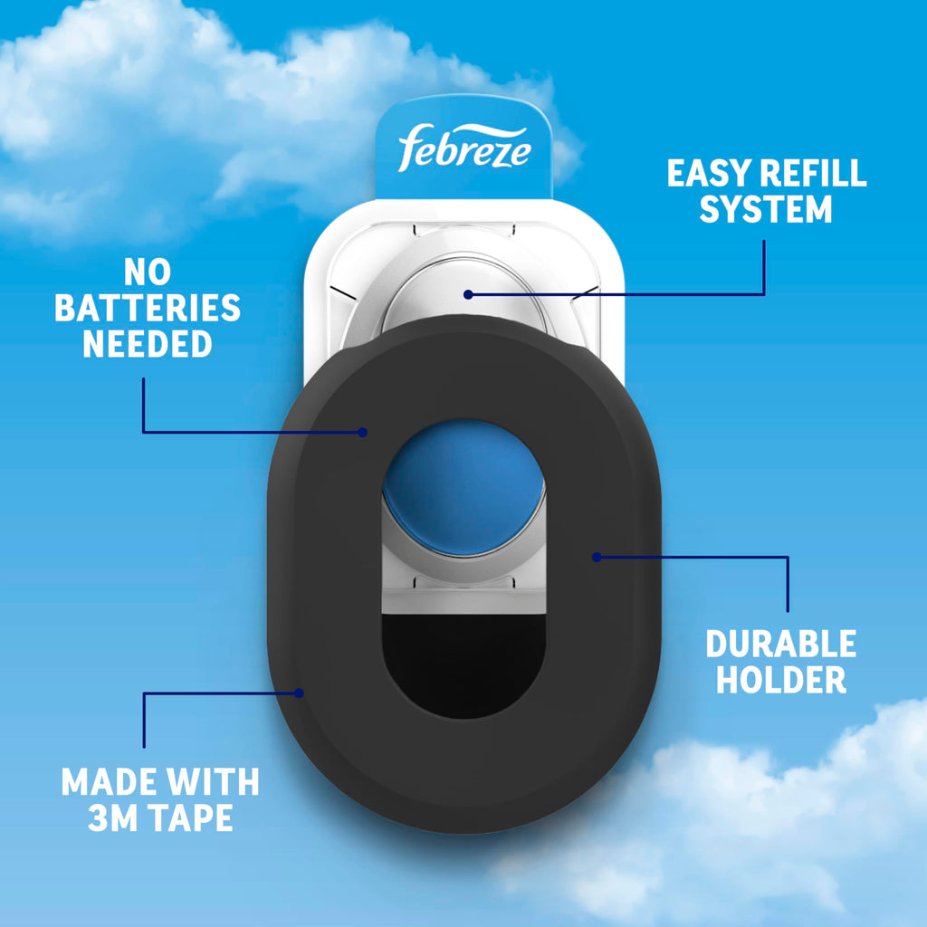 Can Air Freshener Stick-On Deodorizer, 2 Holders + 2 Refills I9559