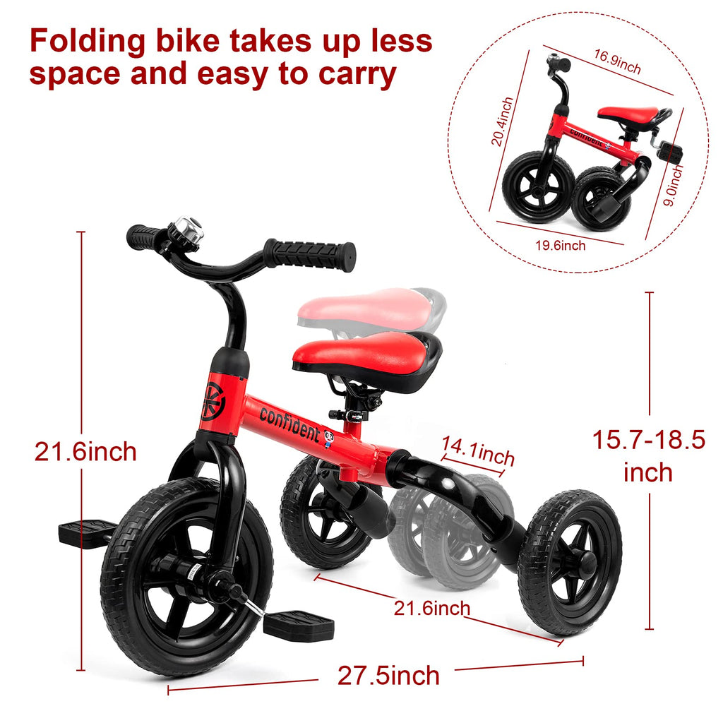 Tricycle for Toddlers 2-5 Years, 3 in 1 Folding Bike V551917