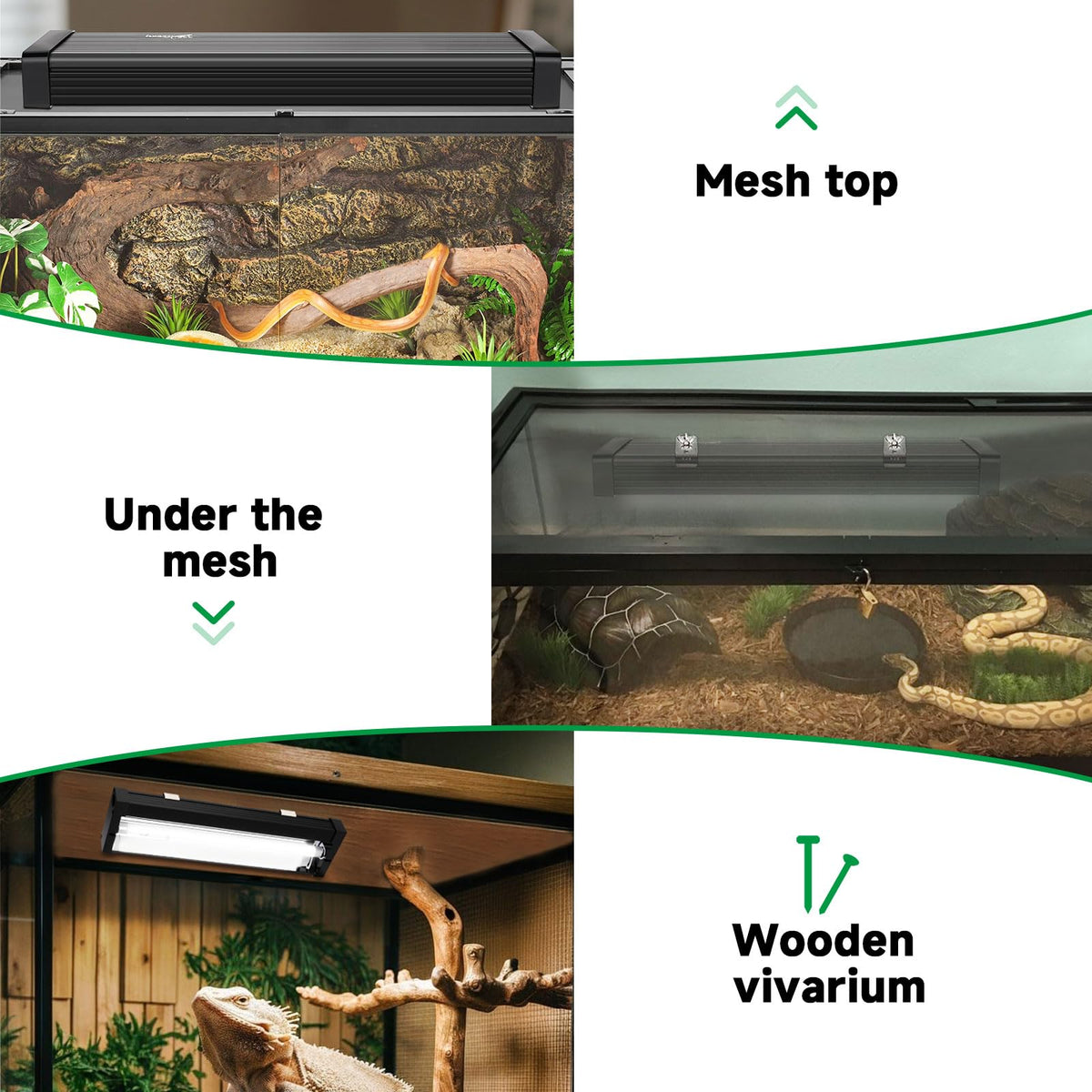 8W UVB Reptile Light Fixture Kit B445
