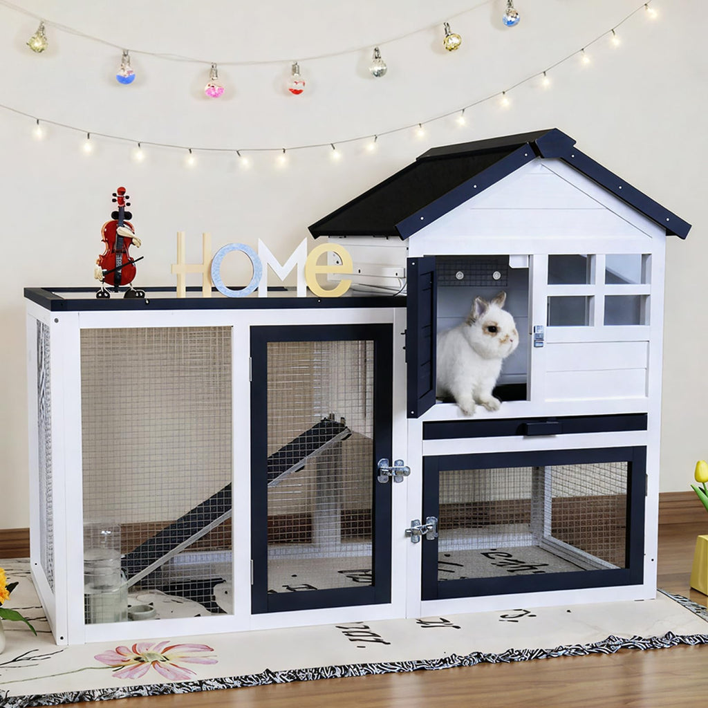Rabbit Hutch Bunny Cage with Mesh Floor L432102