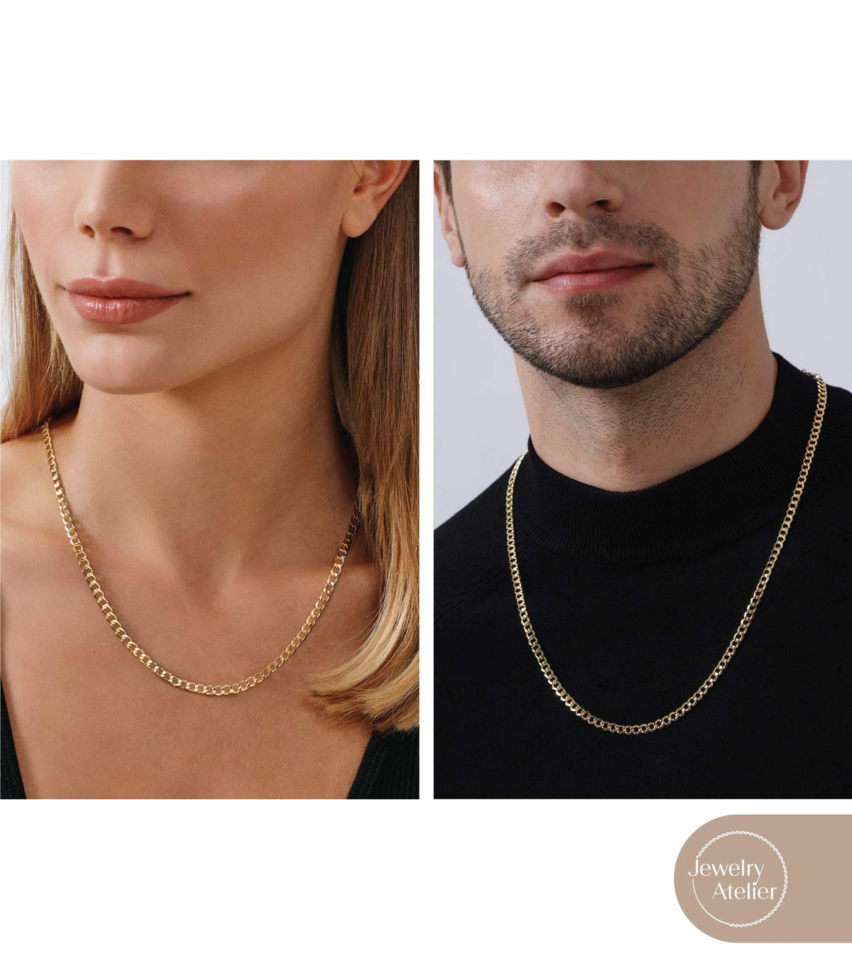14K Yellow Gold Filled Cuban Curb Link Chain Necklace S3778