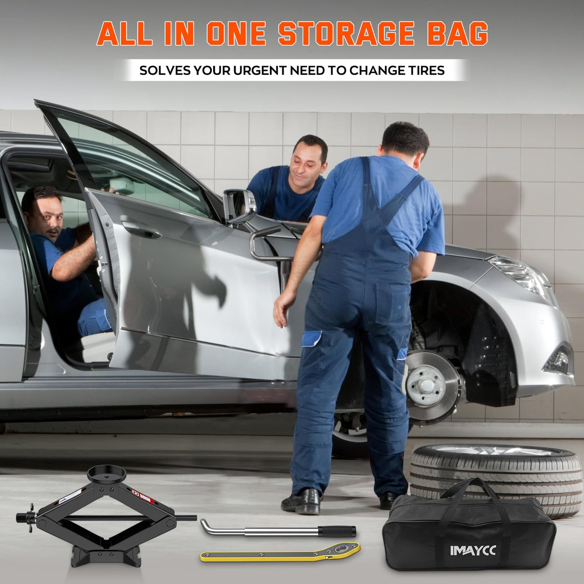 3 Ton Scissor Jack with Lug Wrench U50453