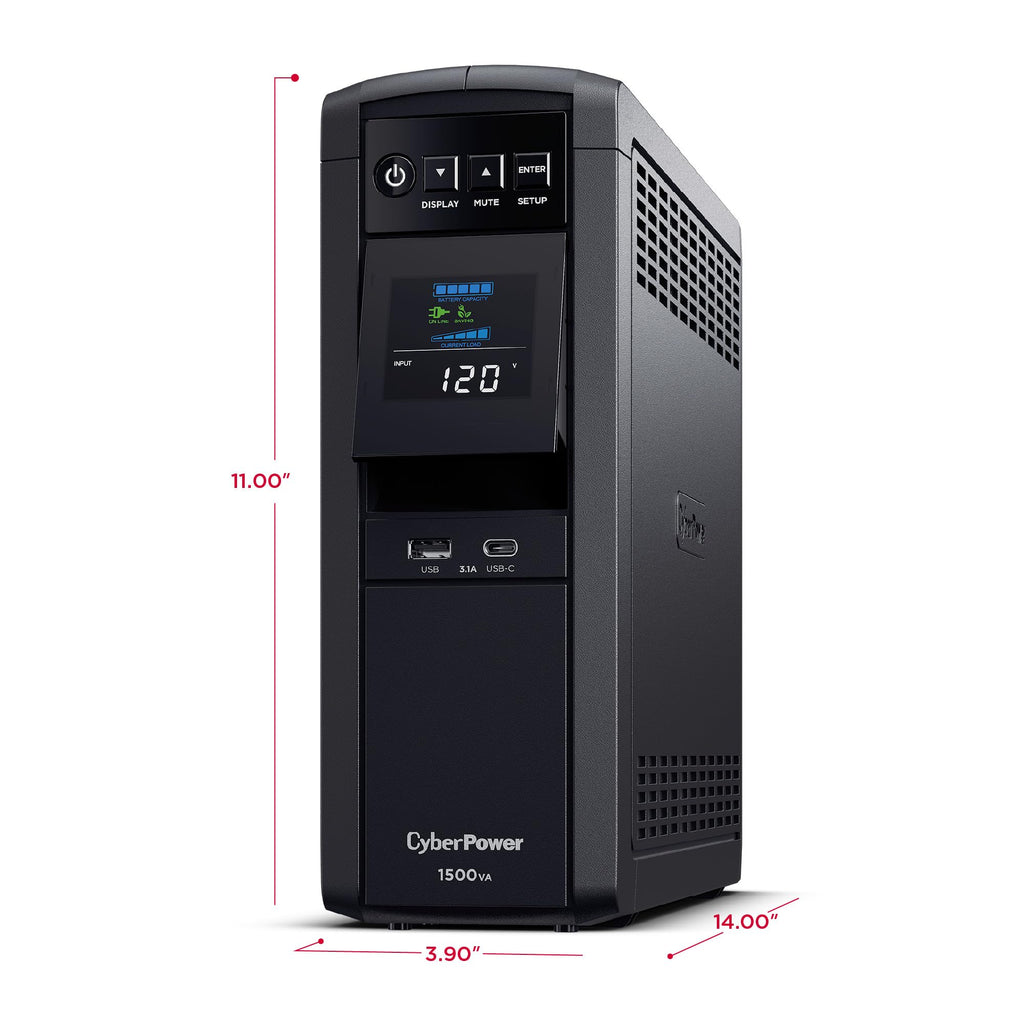 1500VA/1000W 12 Outlets Mini Tower UPS System J41858