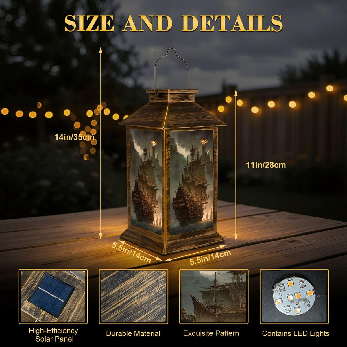 Waterproof Solar Powered Hanging Lantern G4824