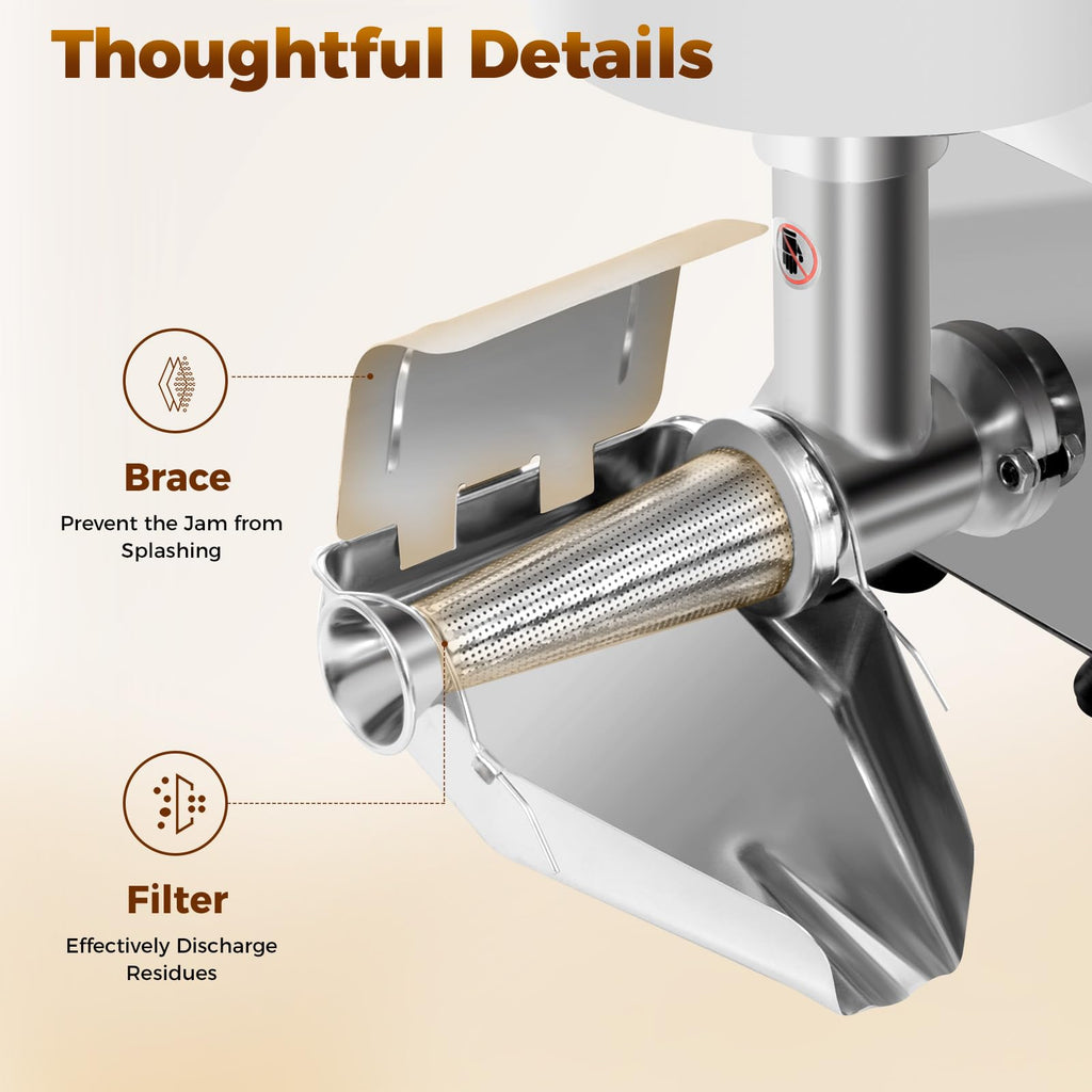 450W Electric Food Strainer with Filter and Trough U1900