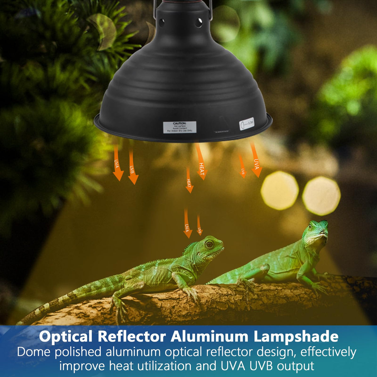 8.5 Inch Reptile Heat Lamp Fixture E26 Base N1770