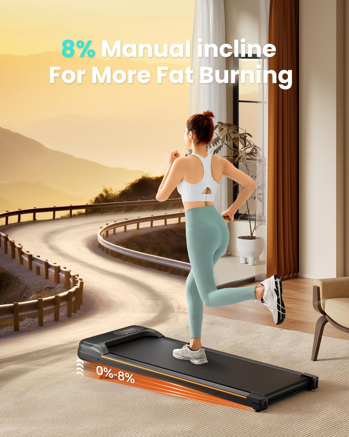 2.5HP Under Desk Treadmill with Incline C952