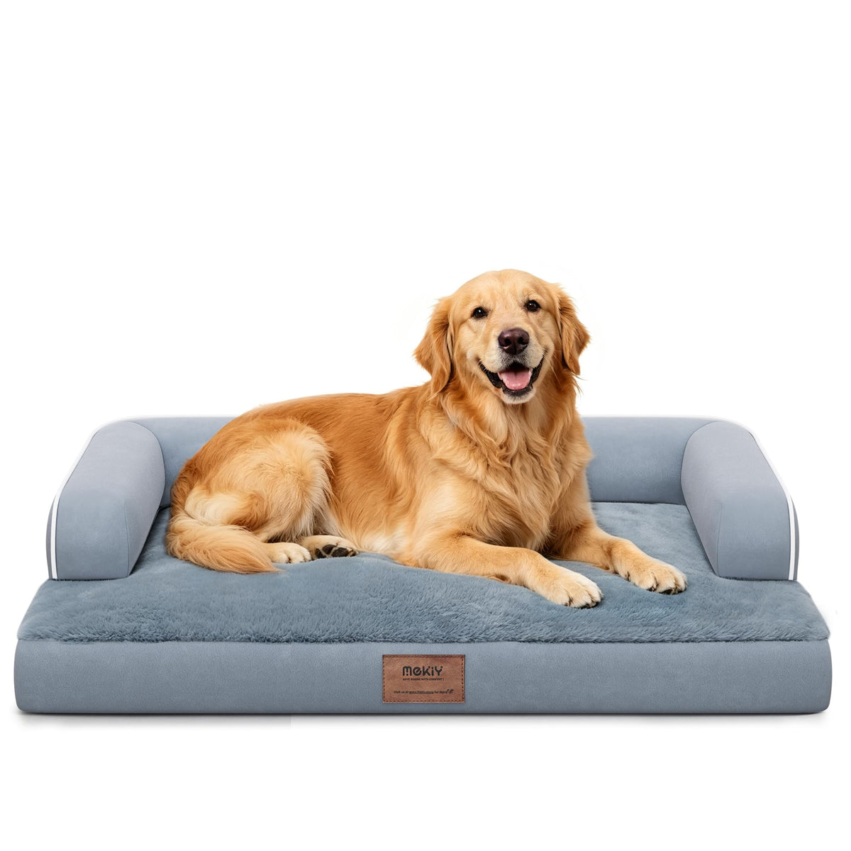 Washable Orthopedic Dog Bed with Bolster N405