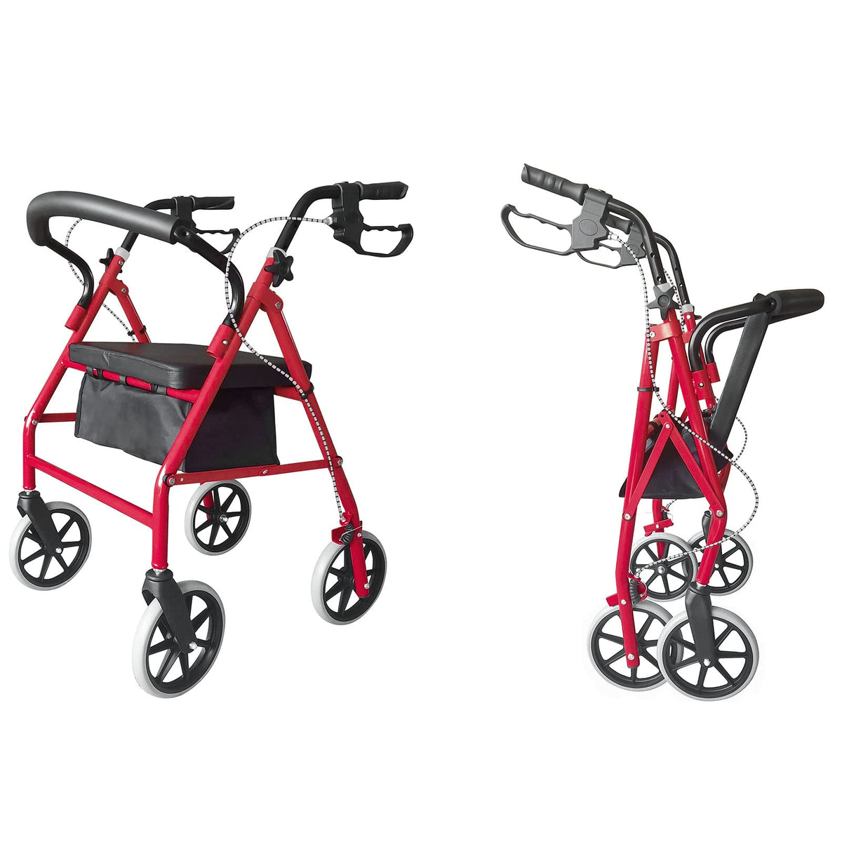 Red Rolling Walker with Seat Y1690