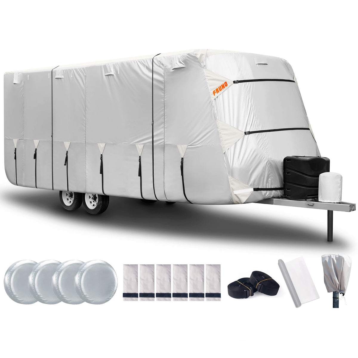 Oxford Fabric Waterproof Rip-Resistant Anti-UV Travel Trailer Cover 30'-33' W1178