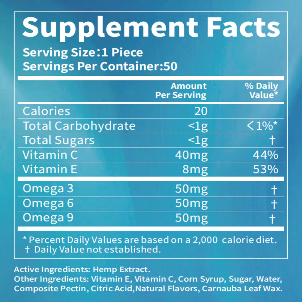 Hemp Gummies 6 Fruity Flavors S3615