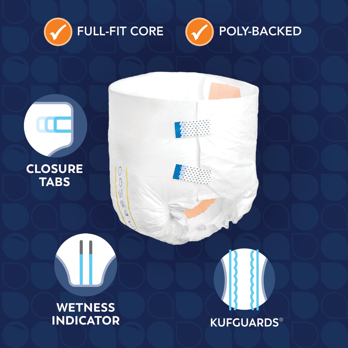 Large Briefs Starter Pack, 2 Bags + Cleansing Wipes K19133
