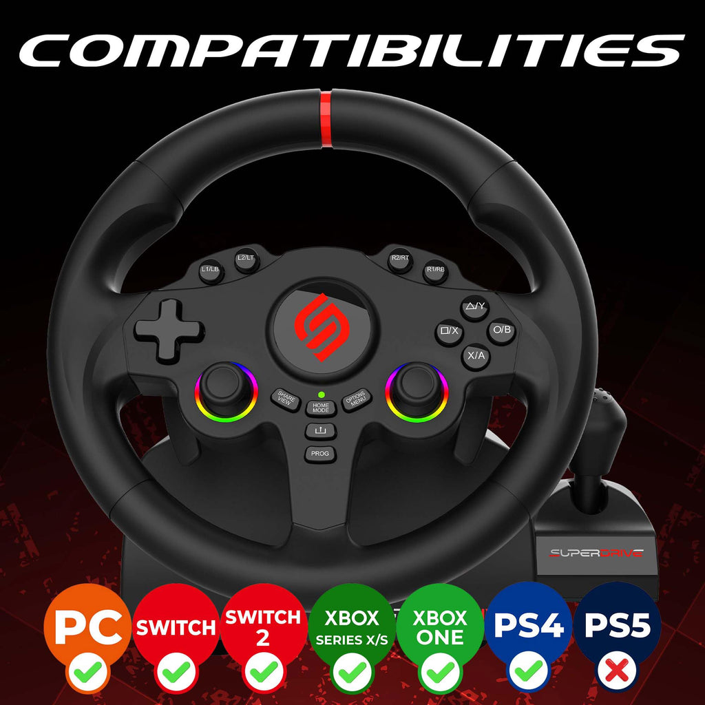 RGB Gaming Steering Wheel W48693