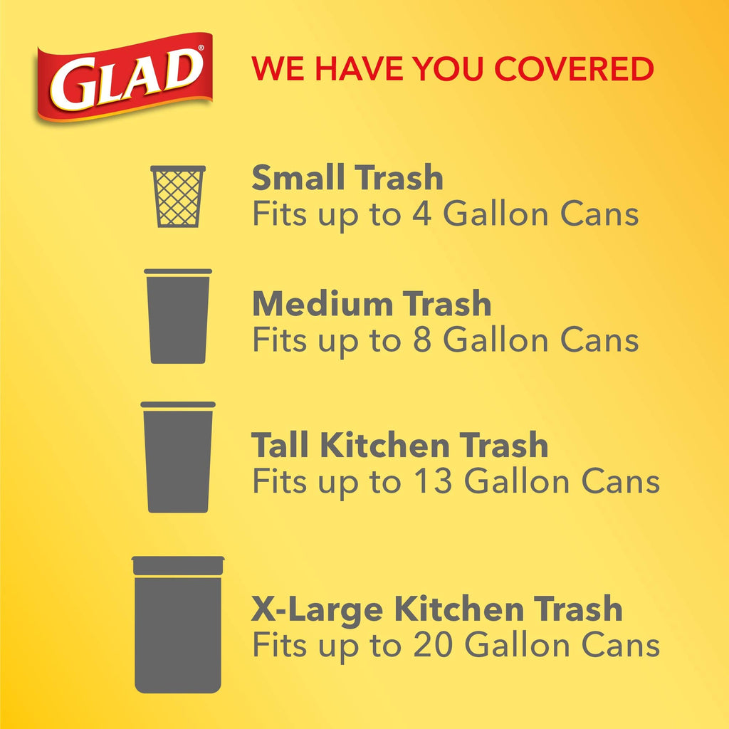4 Gallon White Trash Bags, 26 Count (Pack of 6) P4487