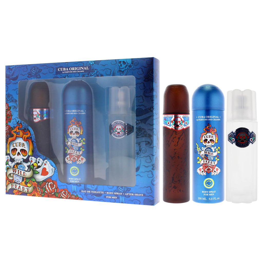 3 Pieces Eau de Toilette After Shave Body Spray Gift Set B991654