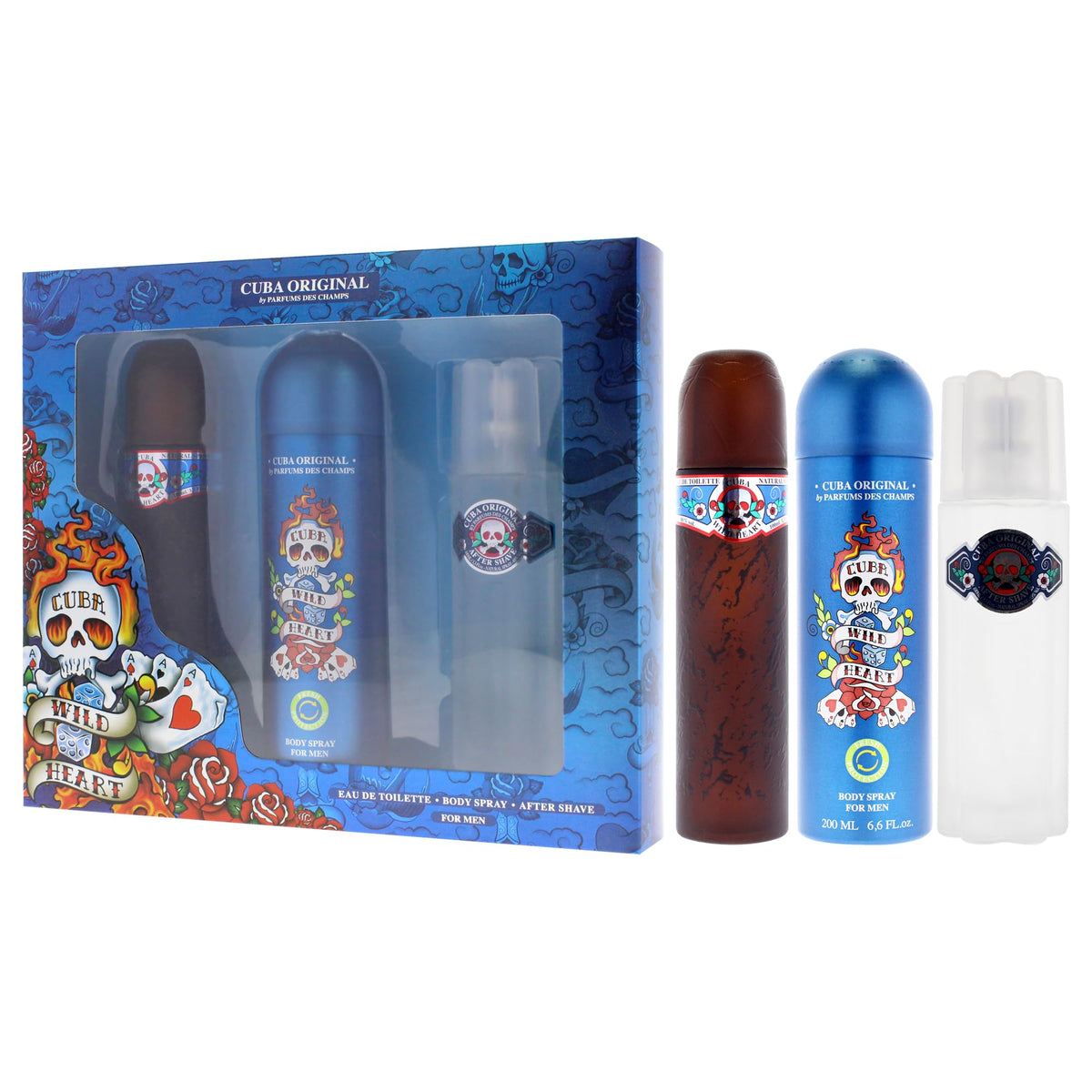 3 Pieces Eau de Toilette After Shave Body Spray Gift Set B991654