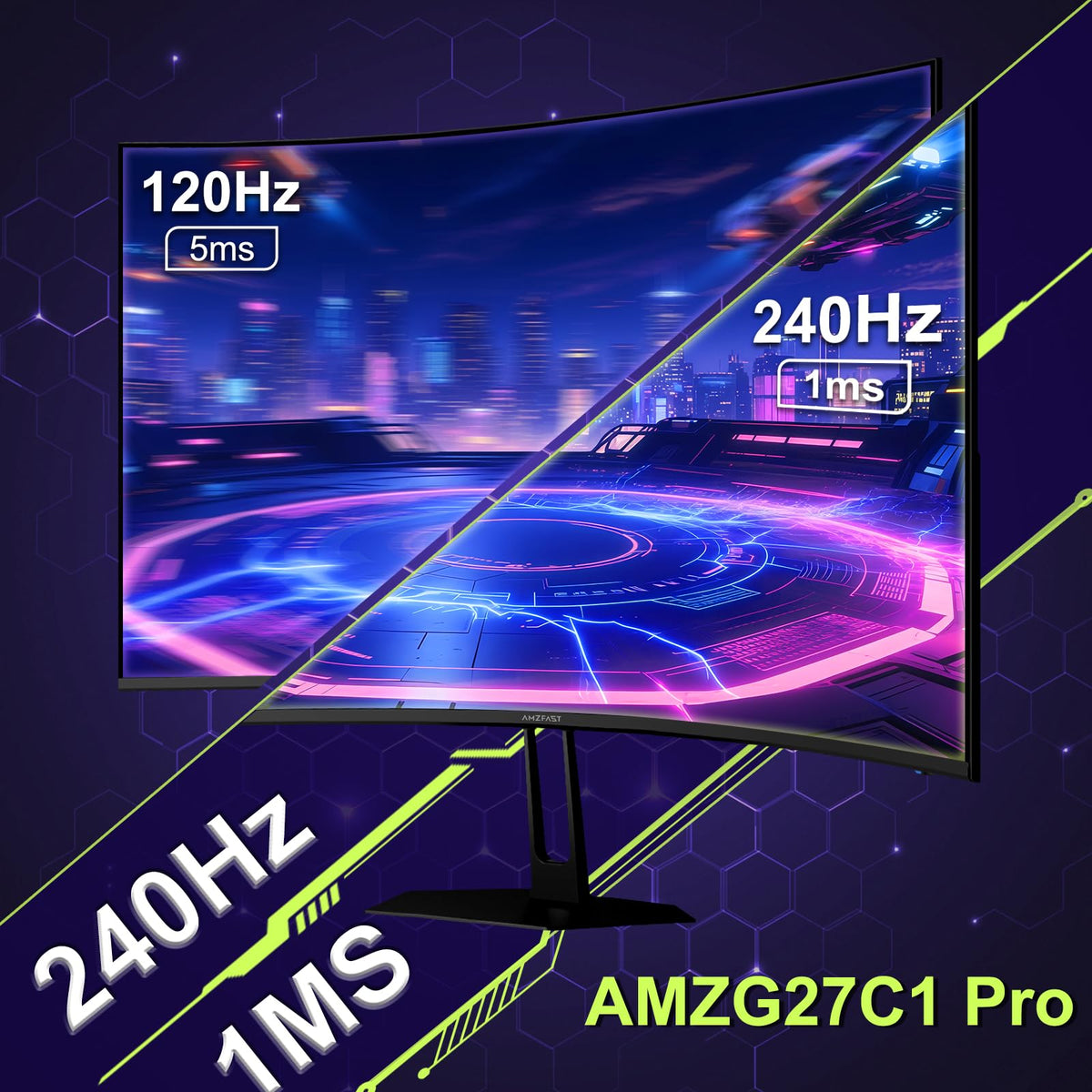 27 inch 240Hz Curved FHD 1080p Gaming Monitor J162