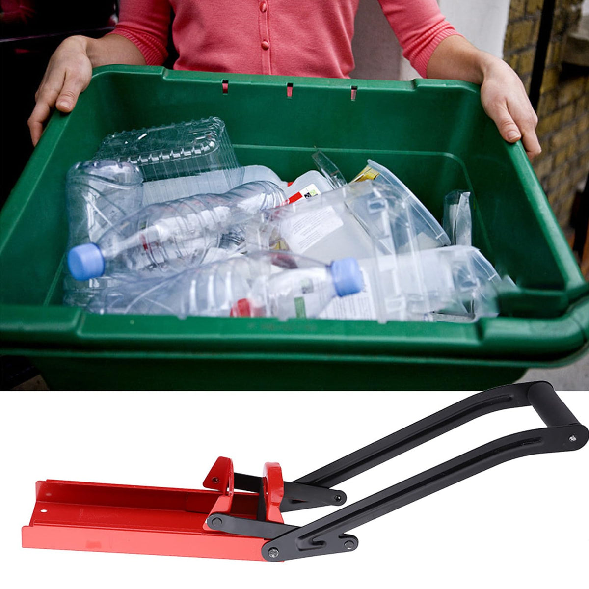 500ML Steel Can Crusher with Opener and Rubber Handle H7901